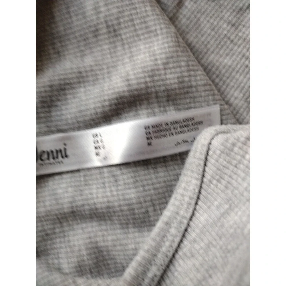 Jenni‎ Women's Large Ribbed Knit  Thong Panty Underwear, Gray Heather